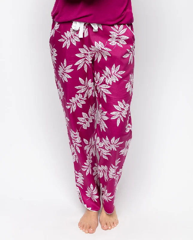 Emmi Leaf Print Pyjama Bottoms