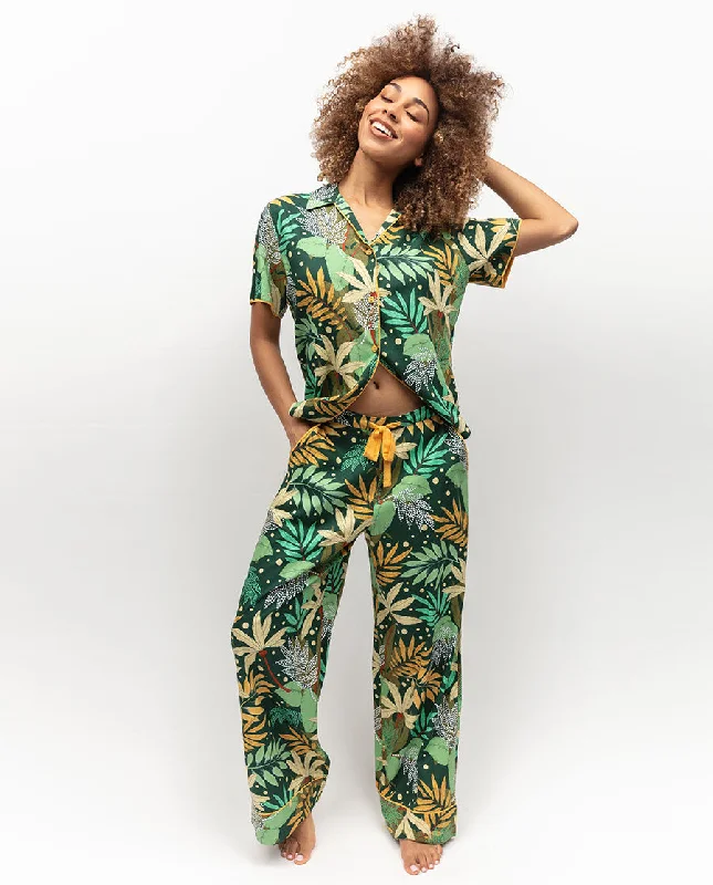 Gabrielle Palm Leaf Print Pyjama Top