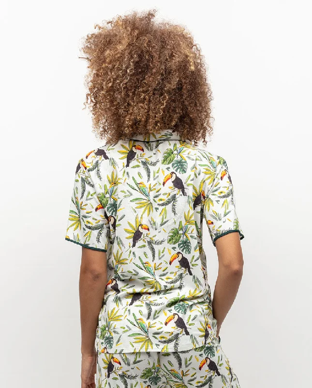 Gabrielle Toucan Printed Jersey Pyjama Top