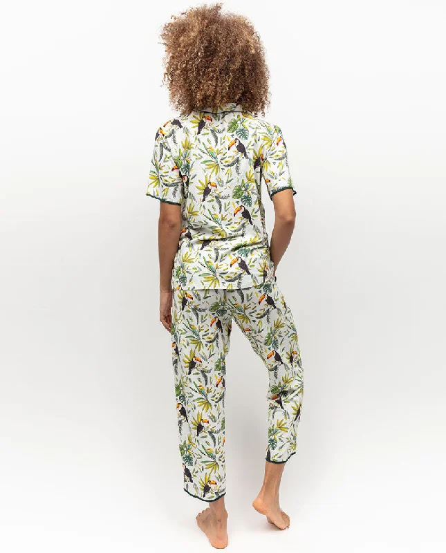 Gabrielle Toucan Printed Jersey Pyjama Top