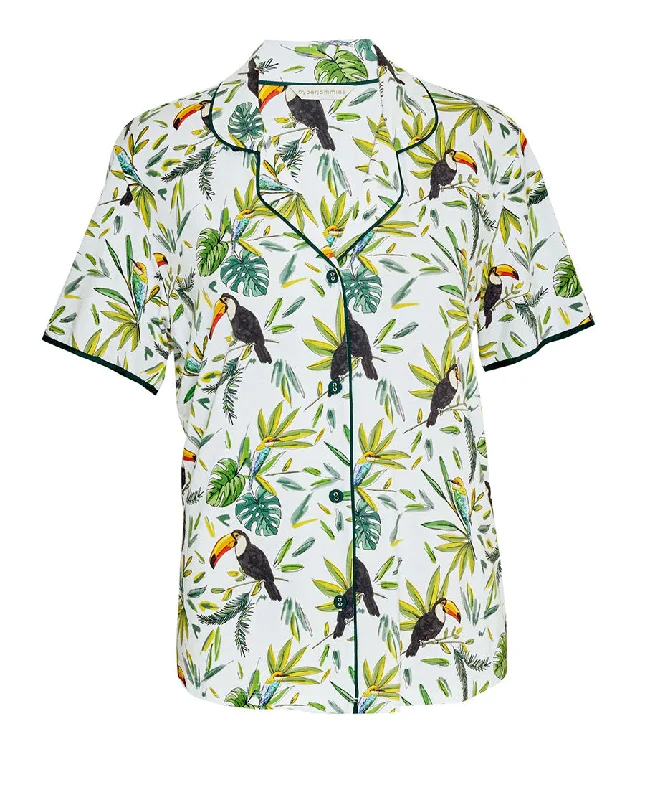 Gabrielle Toucan Printed Jersey Pyjama Top