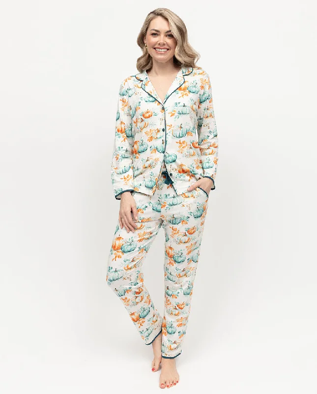 Goldie Womens Pumpkin Printed Jersey Pyjama Bottoms