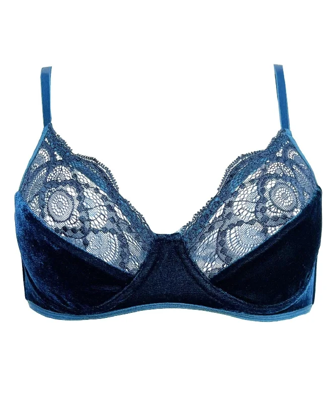 Pomegranate Love Lace and Velvet Bra