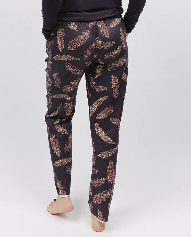 Lana Feather Print Pyjama Bottoms