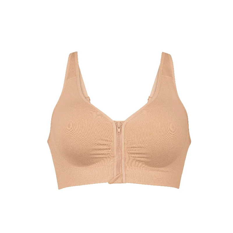 Lynn Post Mastectomy Front Zip Bra In Desert - Anita