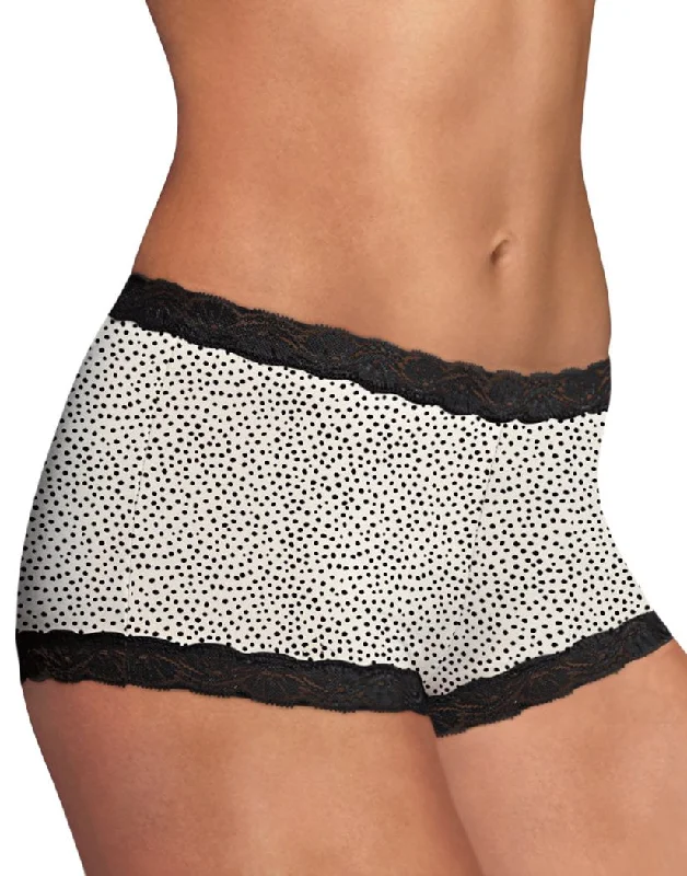 Maidenform Microfiber and Lace Boyshort Fashion 40760