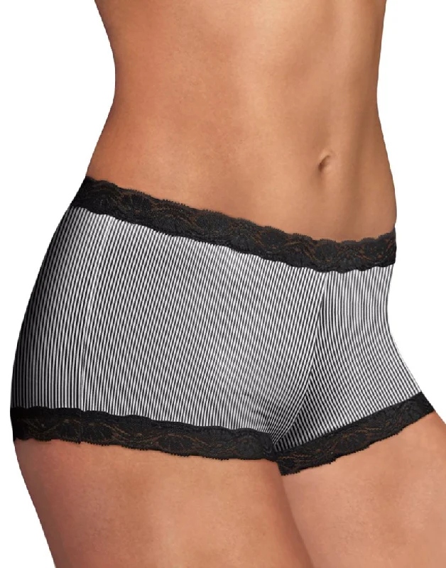 Maidenform Microfiber and Lace Boyshort Fashion 40760