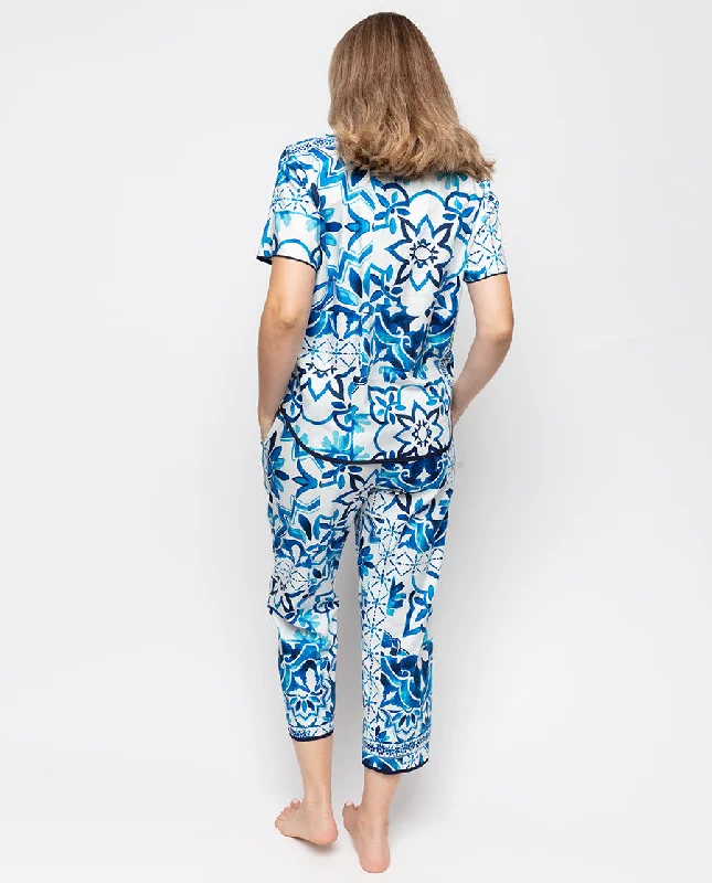 Marie Tile Print Pyjama Top