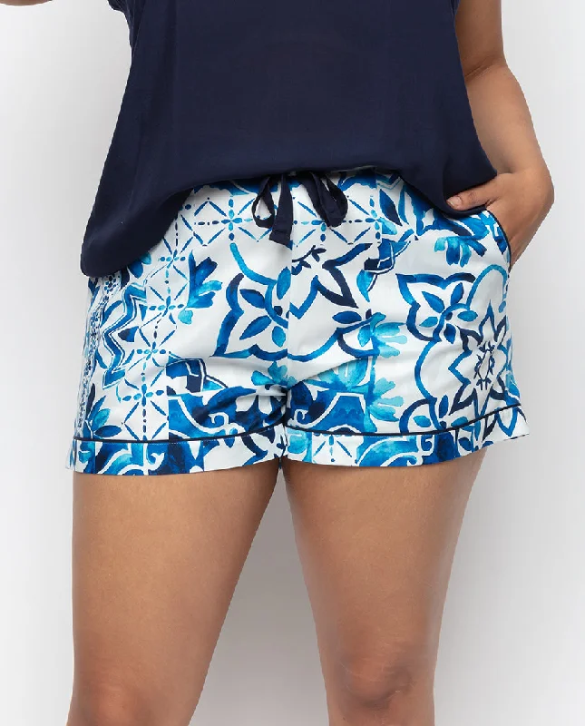 Marie Tile Print Shorts