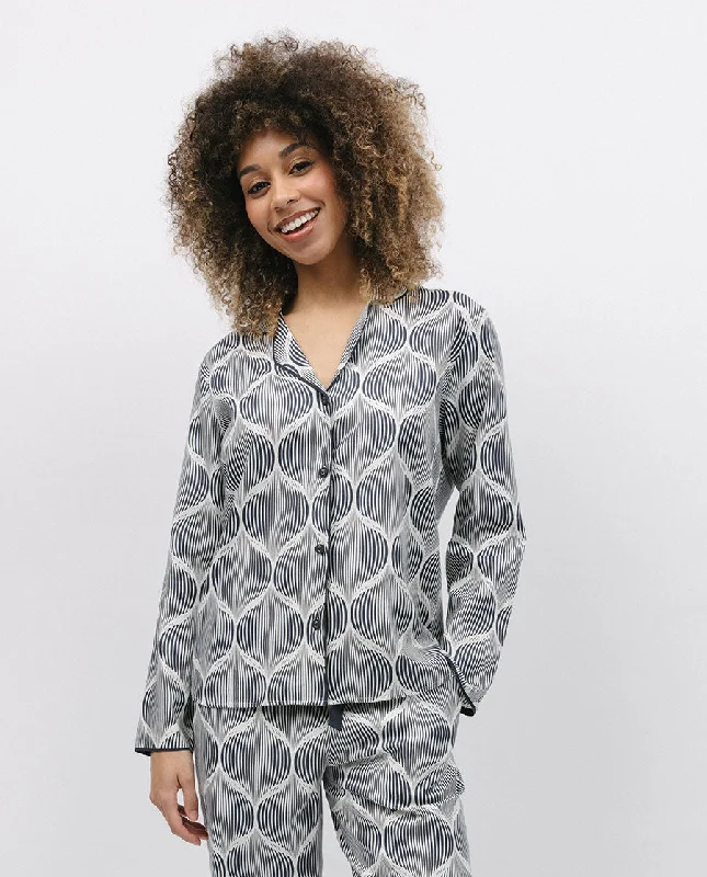 Nicole Geo Print Pyjama Top