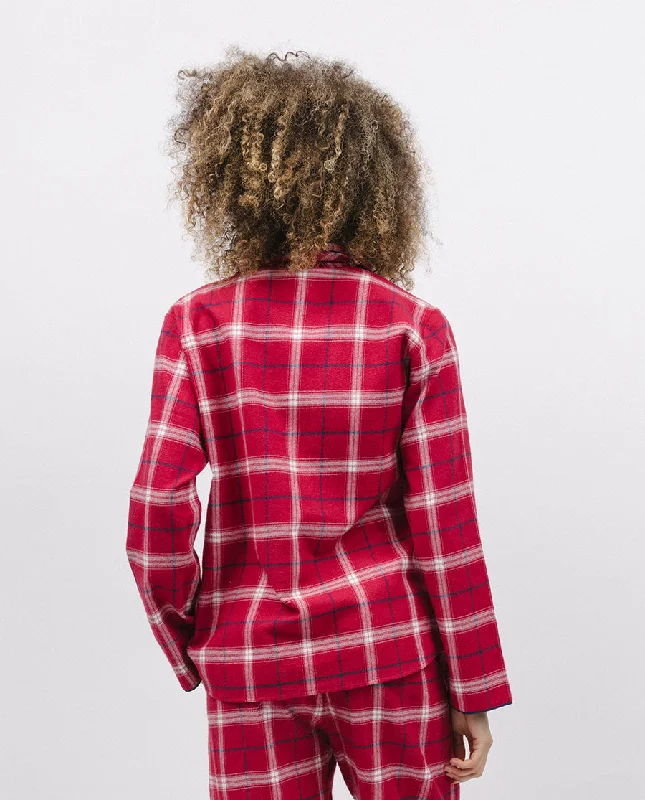 Noél Womens Super Cosy Check Pyjama Top