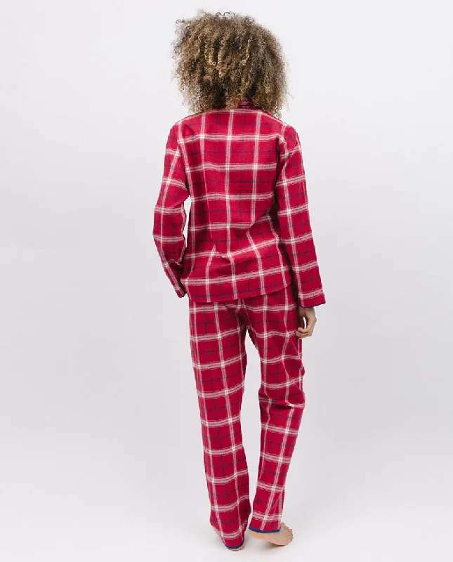 Noél Womens Super Cosy Check Pyjama Top