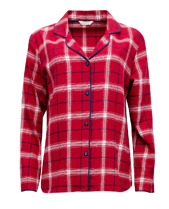 Noél Womens Super Cosy Check Pyjama Top