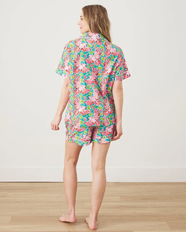 Playful Parrots - Short PJ Set - Tropical