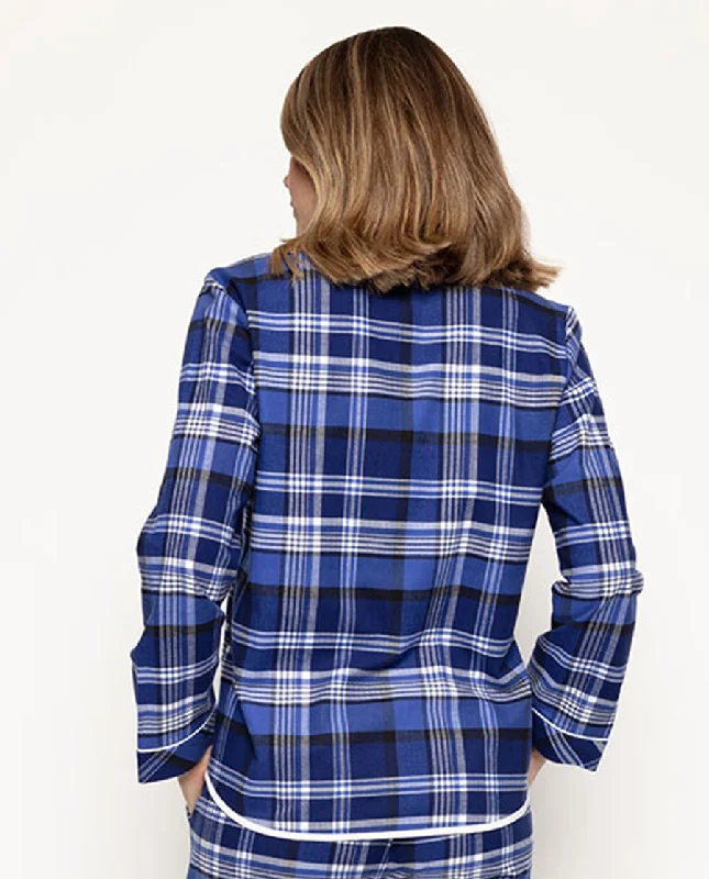 Riley Womens Brushed Check Pyjama Top