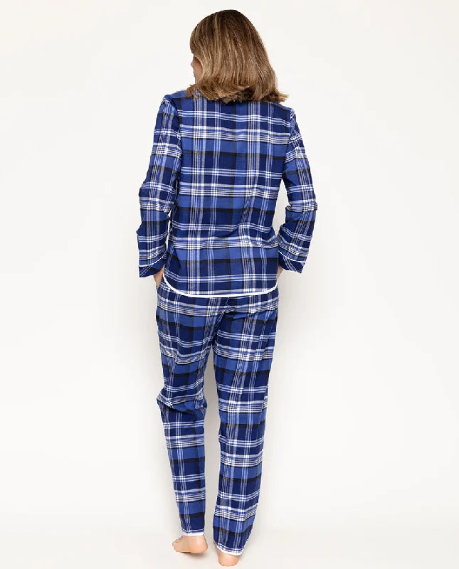 Riley Womens Brushed Check Pyjama Top