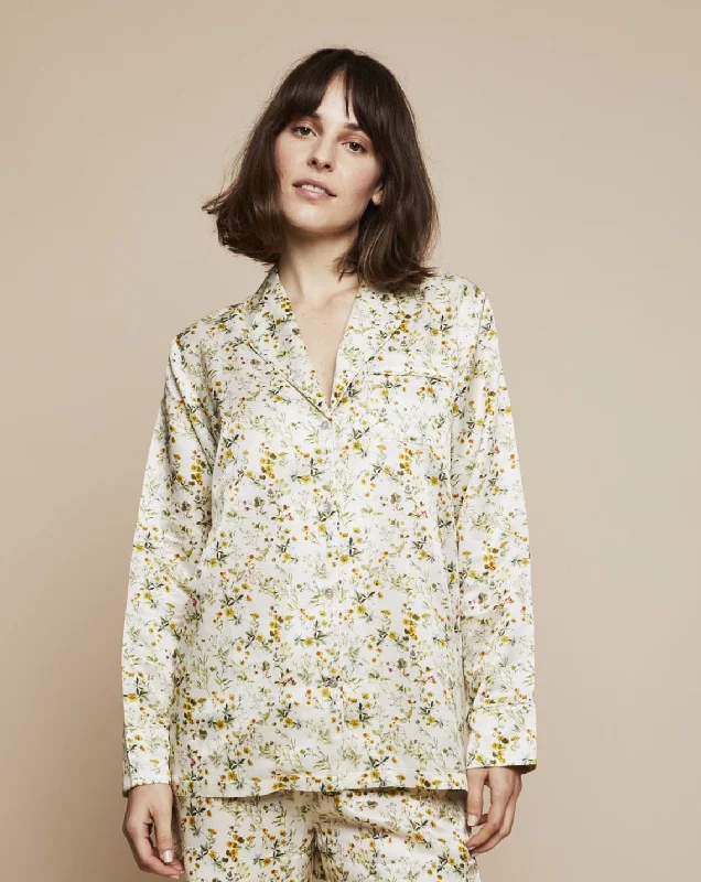 Ronja Cotton Silk Pyjama Bottom in Garden of Wales