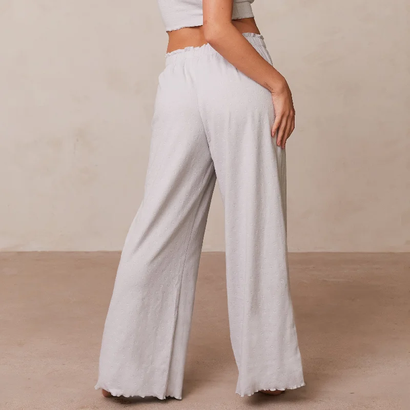 Ruffle Pyjama Trousers - Frost