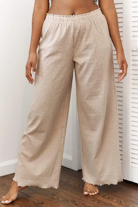 Ruffle Pyjama Trousers - Mink