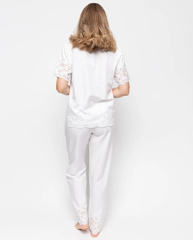 Saskia Embroidered Pyjama Bottoms