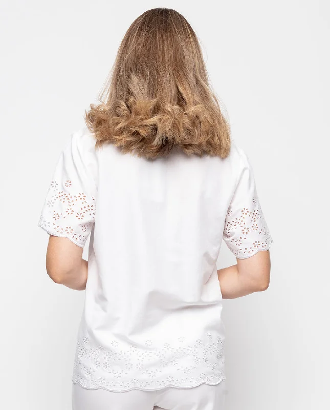 Saskia Embroidered Pyjama Top