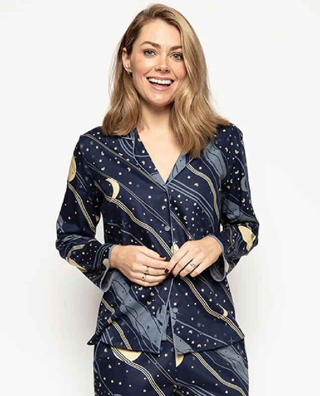 Skye Celestial Print Pyjama Top