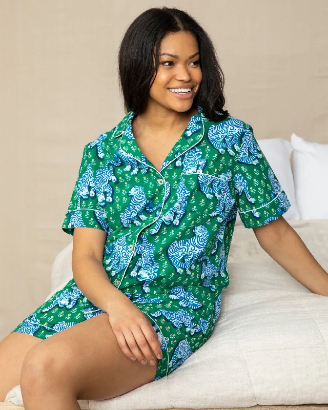 Tiger Queen - Short PJ Set - Jade