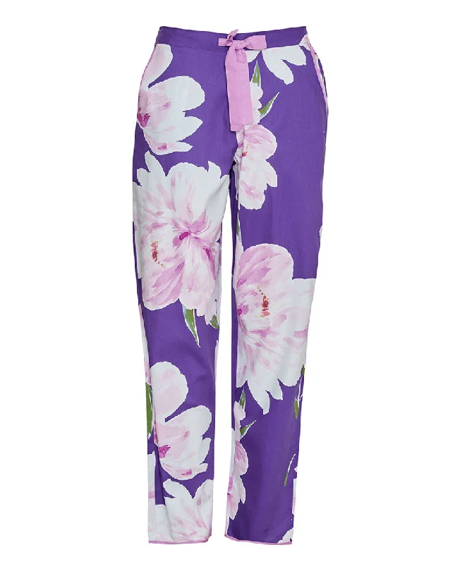 Valentina Purple Floral Print Pyjama Bottoms