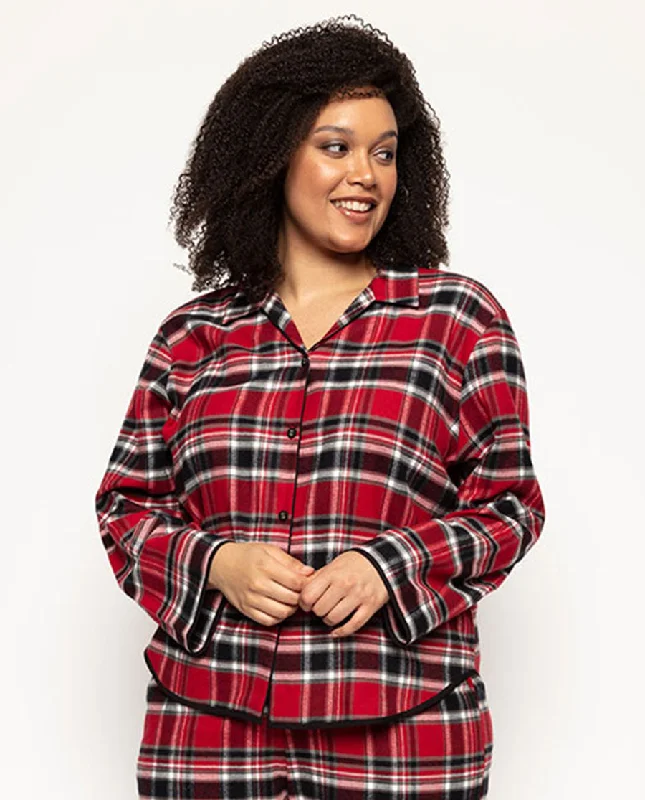 Windsor Womens Super Cosy Check Pyjama Top