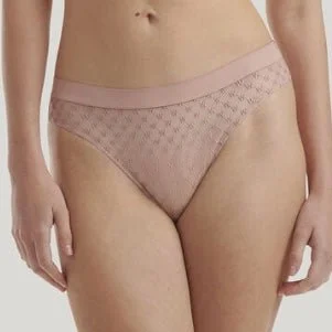 Wolford - Lace & Logo Brief - Powder Pink