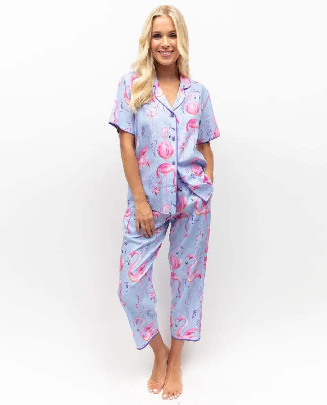 Zoey Flamingo Print Pyjama Top