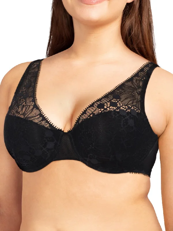 Day To Night Plunge Spacer Bra - Black