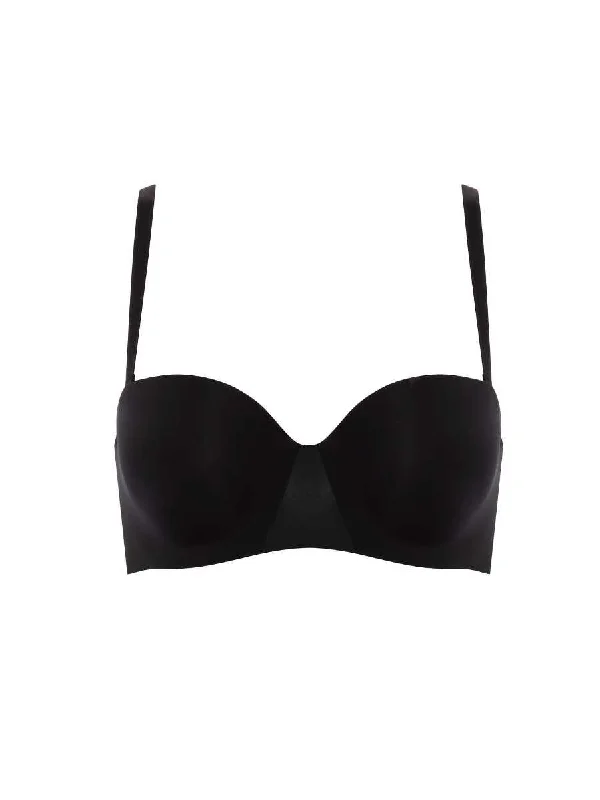 Essentiall Bandeau T-Shirt Bra - Black