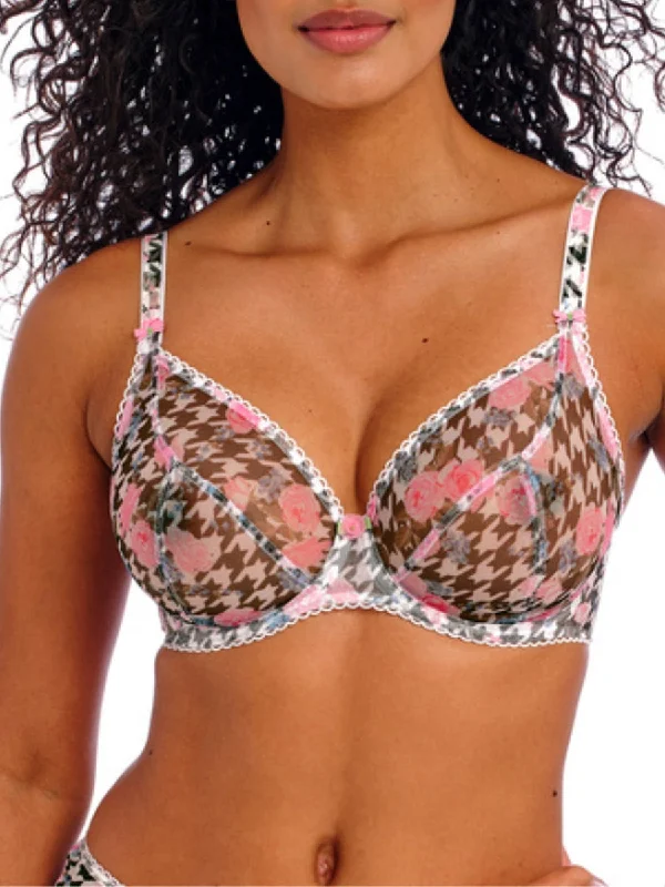 Rose Blossom Plunge Bra - Multi