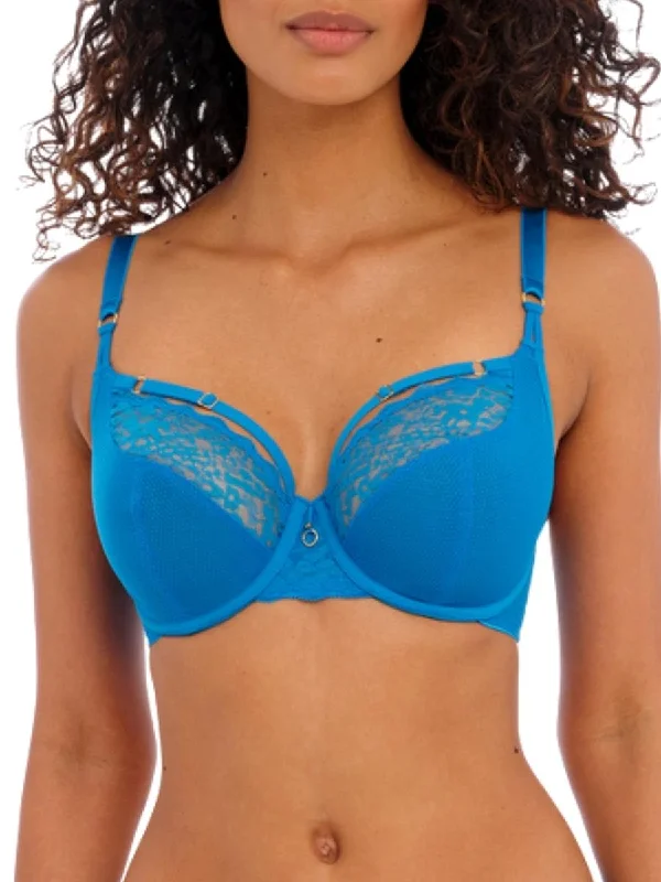 Temptress Plunge Bra - Med Blue