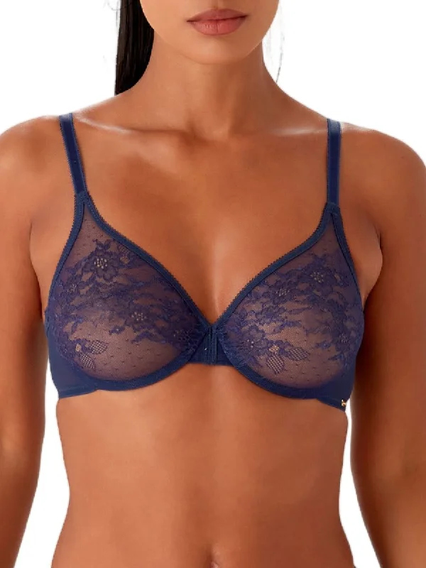 Glossies Lace Sheer Moulded Bra - Eclipse