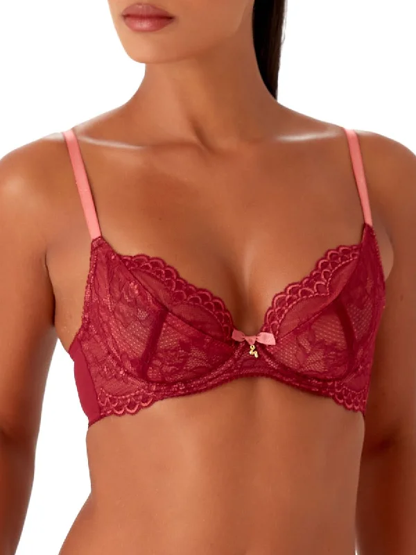 Superboost Lace Plunge Bra - Cranberry/Raspberry Sorbet