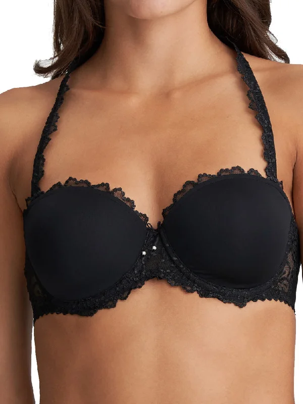 Jane Padded Strapless Bra - Black