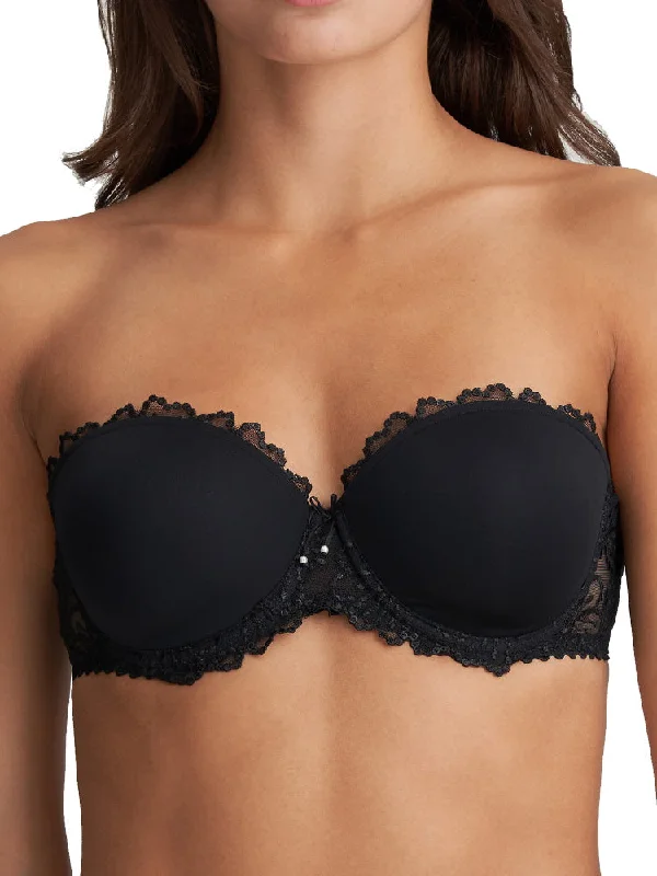 Jane Padded Strapless Bra - Black