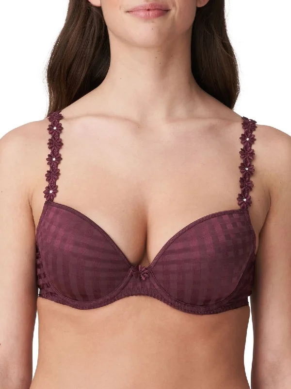 Avero Padded Plunge Bra - Wine