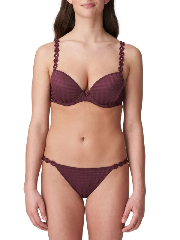 Avero Padded Plunge Bra - Wine