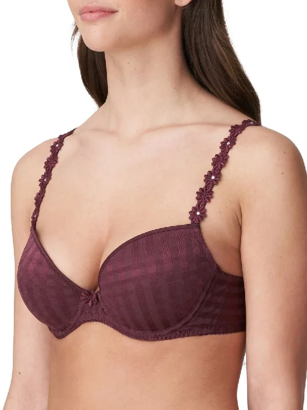 Avero Padded Plunge Bra - Wine