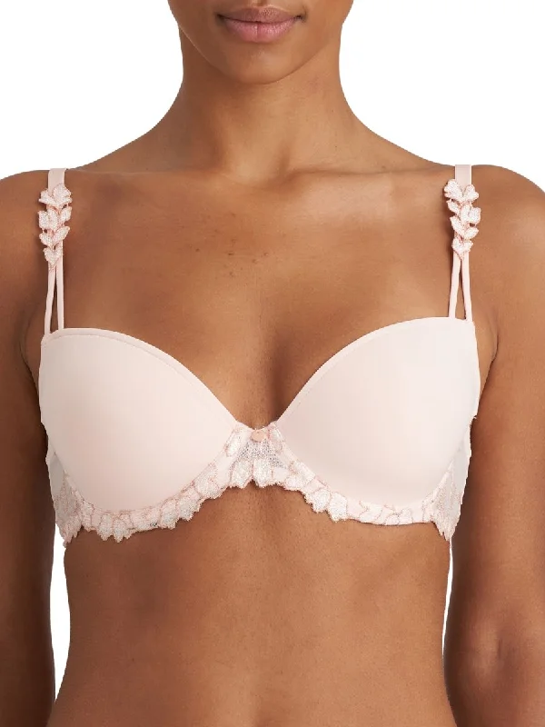 Leda Padded Plunge Bra - Glossy Pink