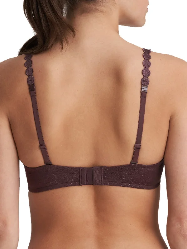 Tom Padded Heartshape Bra - Aubergine