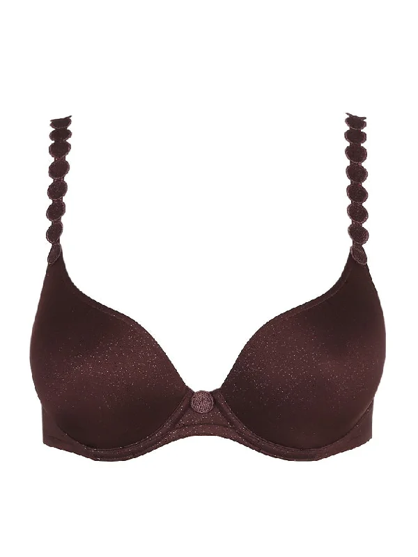 Tom Padded Heartshape Bra - Aubergine