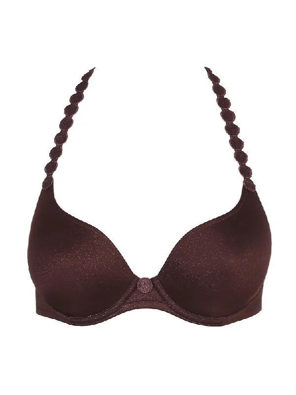 Tom Padded Heartshape Bra - Aubergine