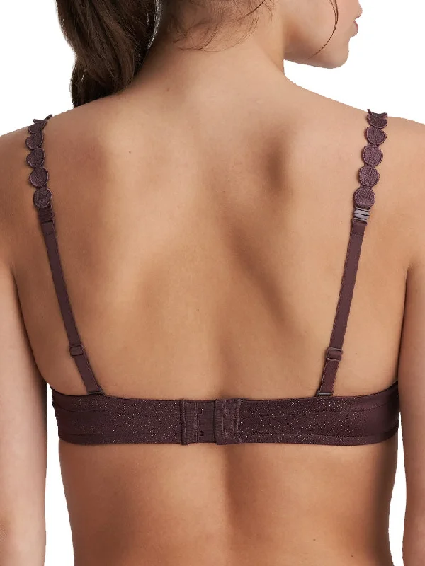 Tom Padded Plunge Bra - Aubergine