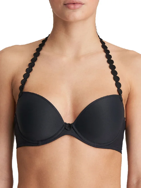 Tom Padded Plunge Bra - Charcoal