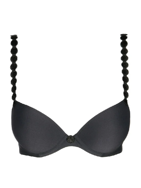 Tom Padded Plunge Bra - Charcoal