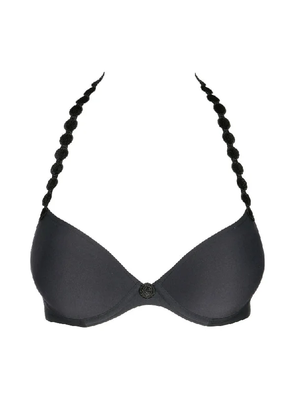 Tom Padded Plunge Bra - Charcoal